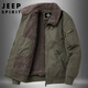 Jeep (Jeep) Winter neuer Jacke für Männer plus Samt verdickte warme Baumwolltop lose Lösche Wattebotte Jacke Herren 6181 Schwarz [hinzugefügt Velvet] L.