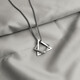 MOLC same type of necklace triangle geometric pendant for men trendy and handsome titanium steel hip hop niche design gift for boyfriend. Same type of triangle necklace L1154