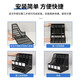 Deli verdickte Dateirahmen vergrößerte Dateispeicherboxdatei -Buchhandlung Einfacher vertikaler Buch Stand Desk Office Supplies Ordner Rack Korbdatei Tabelle Informationen Rack 9848 Vier Spaltendatei Frame (schwarz)