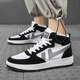 
New foot size Putian men's shoes large size student 46 summer high-top wear-resistant men's shoes waterproof 38 size 47 versatile breathable small shoes trend 9902-1 white and blue (cotton shoes) 46