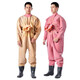 Yuyongji (YUYONGJI) full-body thickened rubber waders for catching fish, fully enclosed leather crotch jumpsuit, shoes digging and wading protection, thickness 120 silk, yellow rubber cuffs, 43 shoe size