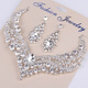 
Muchen European and American bride necklace alloy diamond large crystal necklace earring jewelry set decoration wedding accessories jewelry trend