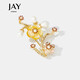 Jay Gongmei Brooch Women's Pin Flower Corsage Accessories Birthday Gift for Elder Mothers and Mother-in-law
