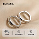 Yijin 999 silver earrings women's ear buckles high-end earrings plain hoop earrings niche unique earrings 2025 new 999 silver earrings