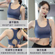 Anna Miyu high-intensity sports bra for large breasts, shock absorption, push-up, one-piece fixed cup, shock-proof fitness back sports bra for women, pink XL