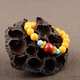 Her Generations Beeswax Ball Bracelet Chicken Fat Yellow Old Honey Amber Bracelet Cinnabar Transfer Beads Jewelry 10MM Beeswax (866931)