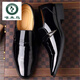 Woodpecker 2024 leather shoes men's hollow summer style business casual leather shoes genuine leather breathable soft sole leather sandals men 686-2 black hollow premium version 43