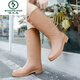 Woodpecker Japanese fashion rain boots for women high tube rain boots for women adult kitchen waterproof shoes non-slip wear-resistant rubber shoes long tube water boots HL3239 high tube pink-single shoes 36
