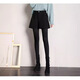 FOX.G black shorts for women for autumn and winter casual loose leggings showing long legs for girls women's commuter suit pants black button elastic waist woolen shorts without belt M recommended 100-115 Jin Jin equals 0.5 kg