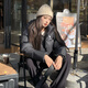 Camel 660 high-coat down jacket for women short thickened windproof hooded bread down jacket for women 724CA6B601B, Phantom Black, Women S