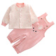 Two-piece set of baby overalls for boys in autumn and winter, plus fleece clothes for girls, which can be worn outside in winter. 96332-S and 96332-K are a little bit of rabbit powder 73. It is recommended that 10-15 Jin Jin equals 0.5 kg