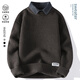 Boledi Winter estudiante de secundaria de 12 años de secundaria Big Children's Collar Sweater engrosado 13 suéter de niños 15 Séter adolescente R9905 Brown (con terciopelo) de alta calidad 160 m (recomendado 75-98 Jin [Jin iguala 0.5 kg])