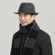 Hengyuanxiang middle-aged and elderly men's fashionable woolen hats for dad, grandpa and the elderly retro spring and autumn gentleman hat black