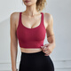 Dcw beautiful back sports bra women's shockproof running all-in-one fitness bra Pilates training yoga vest bra plum red M