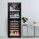 Vinocave red wine cabinet with constant temperature, compressor air-cooling, ultra-thin white wine and grape display cabinet for home living room, glass storage refrigeration and fresh-keeping cabinet, slim dual temperature - multi-functional model - JC-170BD- 160L