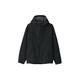MUJI Men's Waterproof Hood Jacket Men's Jacket Autumn Outer Top Light Outdoor Sports Men's Clothing Black XL (180/104A)
