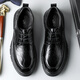 
CARTELO British men's leather shoes breathable wear-resistant classic business formal shoes round toe soft cowhide shoes men 9892 black 40