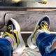 Nike Sacai X Nike LDV Waffel Drei-Parteien-Gelenkschuhe Sport-Laufschuhe graue schwarze gelbe dekonstruierte DJ4877-001 35.5