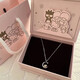 Mansheng kitty cat necklace female student Hello Kitty clavicle chain best friend pendant Valentine's Day birthday gift for girlfriend necklace bow gift box