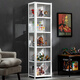 Figure display cabinet Lego acrylic display rack smoke cabinet glass counter cosmetics product ornaments display cabinet three sides transparent white - four layers 42 long (single door)