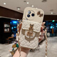 罗璐鸥小米Civi3手机壳斜挎挂绳MI CIVI3外壳链条背带硅胶壳保护套斜跨菱格零钱卡包防摔全包软壳女款 【白色-菱格小熊卡包款】+斜挎挂绳+屏幕保护膜 小米Civi3