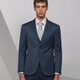 
Blue Leopard (LAMPO) [Silk-wool two-color] Business suit Men's mid-blue slim light formal wear wedding dress suit top jacket Suit (middle blue) 48 (175/96) R