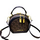 Mike Smith Bag Damenbeutel neue modische modische Handheld-Runde Tasche Frauen lässige vertikale strukturierte One-Shoulder-Rutschenbag Kaffee Farbe