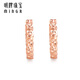 Ming brand jewelry 18K gold starry gold rice flower earrings earrings for women CSH0051 pricing rice flower earrings K yellow extra large version CSH0347 about 1.27-1.47 grams