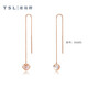 Xie Ruilin (TSL) Câble d'oreille en or 18K pour les boucles d'oreilles Gourd Fritilary Love pour femmes AG684-685 AG685-Love Ear Cable (une paire)