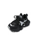 Saturday children's shoes winter new plus velvet sports shoes girls dad shoes light running shoes black silver 37