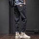 Jeans Men's Spring y Summer Nuevos pantalones elásticos de pierna recta, marca de moda suelta Harren, pantalones casuales 6621 negro 36