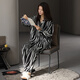 Mandelefin Air Cotton Mezzanine Pyjamas für Frauen im Herbst und Winter verdickte Baumwoll-Strickjacken 2024 kann außen mit High-End-Schwarz-Heim-Kleidungsstücken 3893 Frauen M (80-100jin [Jin gleich 0,5 kg]) getragen werden