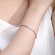 Yuan Shengfu's new PT950 shiny small sugar cube platinum bracelet, fashionable women's platinum bracelet, women's model, 6.94 grams, length 15-17cm adjustable