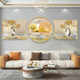 Wohnzimmer Dekoration Gemälde hängen Gemälde Sofa Hintergrund Wanddekoration Gemälde Triptychische Gemälde Moderne einfache Atmosphäre Kombination Hängende Gemälde Jd15833 Segen und Wohlstand 90*70/90*90/90*70
