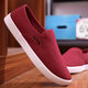 Changxiang Huili alter Peking -Stoffschuhe Herrenschuhe atmungsaktive Leinwandschuhe Herren lässige Schuhe weiche Sohle Arbeitsschuhe ein Fuß faule Schuhe c061 schwarz 40