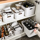 Fuxin desktop storage box snack storage basket kitchen organizer book toy storage box cosmetic storage box box simple white [size larger]