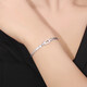 Yuan Shengfu's new PT950 high-quality colorful horseshoe platinum bracelet, authentic fashionable and versatile platinum bracelet for women, 12.34, length 15.5CM