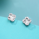 Yuan Shengfu's new PT950 fashionable four-leaf clover platinum earrings, genuine shiny versatile platinum earrings, 1.75g
