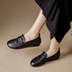 Kanglibi genuine leather soft sole mother shoes single shoes middle-aged and old comfortable and not tired leather shoes middle-aged and old young and non-slip women's shoes spring and autumn style 677 hole style black breathable and not grinding feet 39