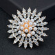 
OIDSG pearl brooch women's simple and fashionable round corsage clothes fixed pin exquisite accessories birthday gift golden 3523 box