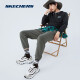 Skecher black and white gold men's shoes summer classic panda shoes heightening breathable fashion campus retro dad shoes