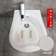 Fenglanqing ceramic footbath footbath footbath bathroom massage porcelain footbath footbath home floor-standing A type complete set with cylindrical faucet (King Kong glazed)