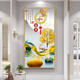 Mo painted Lulin modern simple entrance decoration painting opposite the door mural painting at the end of the corridor hanging paintings light luxury elk aisle entrance door painting 9-Home and Fugui 12149 Porcelain diamond inlaid 70*140 cool black