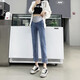 Nanding Yagre Mujeres embarazadas Jeans Estilo de otoño Use nuevos pantalones de patas rectas Pantalones de nueve piernas Pantalones de cigarrillo Mujeres Pantalones de verano Autumn Summer M85-115Jin [Jin iguala 0.5 kg]