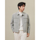 GXG Men's Vêtements, simple veste courte à double face en laine lâche à double face pour le style nouveau hiver de 23 ans, couleur de fond gris m
