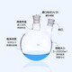 Beifote two-necked flask, straight and slanted, two-necked, round-bottomed, high temperature resistant thickened high borosilicate round-bottomed flask, reaction flask, laboratory glass instrument, slanted mouth 100ml*19*19