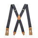 JOYBOKER 男士纽扣背带夹西装衬衫西裤背带吊带松紧防滑肩带X型3.5cm黑色吊裤带 米色