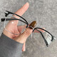 Pamit high-definition smart anti-blue light reading glasses, automatic zoom 100-700 degrees, automatic adjustment of degree reading glasses for men, black silver frame, 100-500 degrees universal