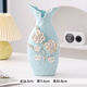 Yunmao kreative europäische Keramische Vase -Ornamente TV -Schrank Wohnzimmer Esstisch Accessoires Hydroponische Blumengeräte Hochzeitsgeschenk 14072 Elfenbein weißer schmaler Mund Single Blumenvase