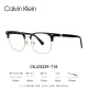 Calvin Klein glasses men's CK eyebrow frame is like half frame anti-blue light glasses business trend myopia glasses frame women can match astigmatism CKJ23229LB-718-5318 Gloss black + gold Wanxin HD 1.67 lens